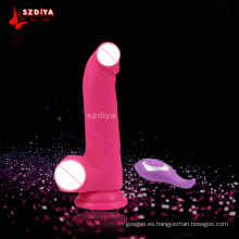 Masturbación de silicona Ultra-Premium de 100% girando los productos del sexo para las niñas (DYAST397E)